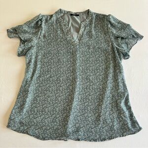 Floral Green Women's Blouse